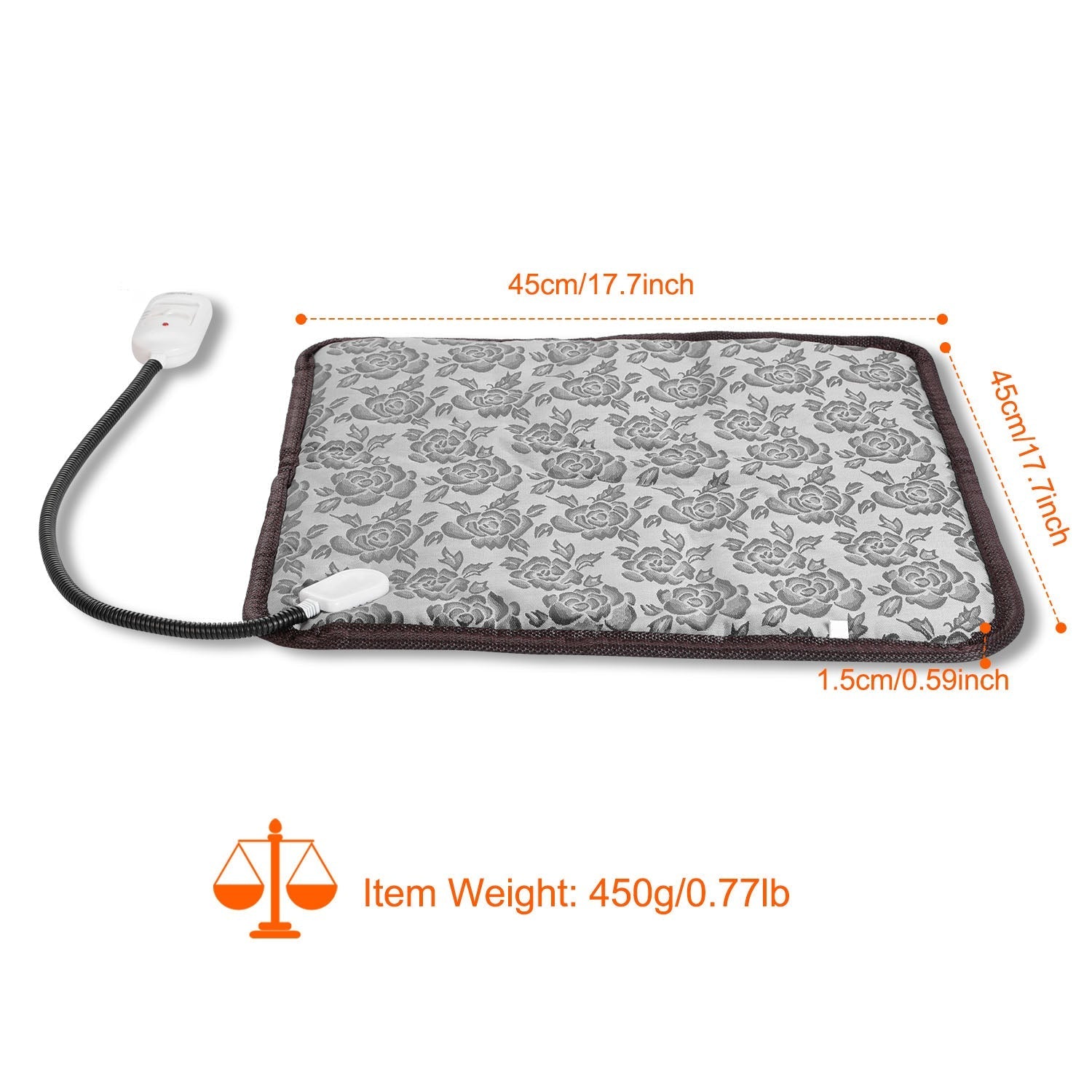 HKM-6976701 Pet Heating Pad for Dogs and Cats - Waterproof, Adjustable Temperature, Chew Resistant Cord, Rapid Heating