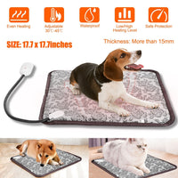 HKM-6976701 Pet Heating Pad for Dogs and Cats - Waterproof, Adjustable Temperature, Chew Resistant Cord, Rapid Heating