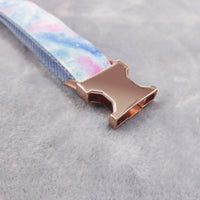 HKM-6976829 Engravable Pet Collar with Fashionable Rose Gold Zinc Alloy Buckle, Multiple Sizes Available