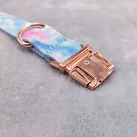 HKM-6976829 Engravable Pet Collar with Fashionable Rose Gold Zinc Alloy Buckle, Multiple Sizes Available