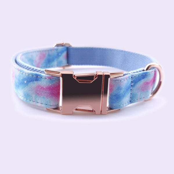 HKM-6976829 Engravable Pet Collar with Fashionable Rose Gold Zinc Alloy Buckle, Multiple Sizes Available
