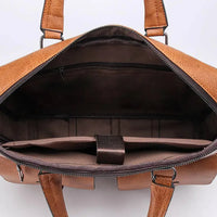 HKM-697683 Business Single Shoulder PU Leather Briefcase for Men - Versatile Laptop Bag