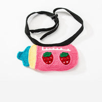 HKM-6977213 Knit Saliva Towel Scarf for Dogs and Cats, Adjustable Size 28-64cm, Suitable for All Seasons