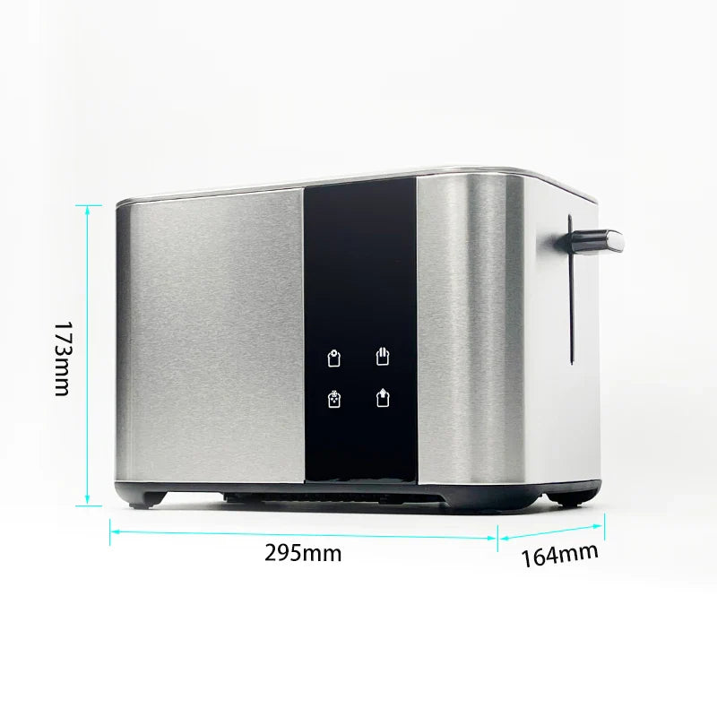HKM-697875 Digital Touch Screen 2-Slice Toaster with Adjustable Settings