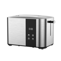 HKM-697875 Digital Touch Screen 2-Slice Toaster with Adjustable Settings