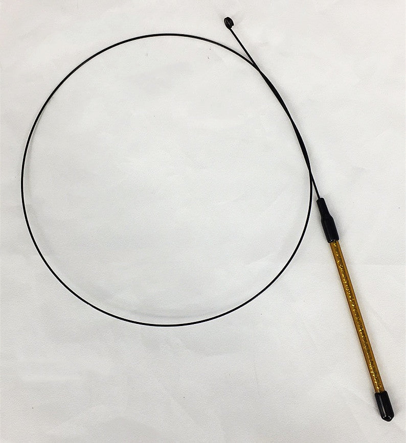 HKM-6979645 Steel Wire Cat Teaser Stick with PVC Handle and Multiple Replacement Heads