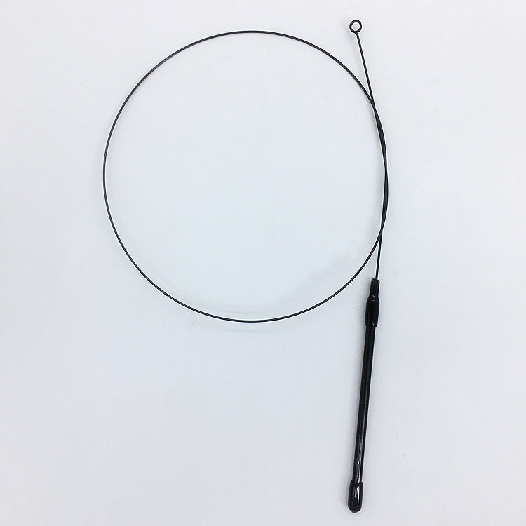 HKM-6979645 Steel Wire Cat Teaser Stick with PVC Handle and Multiple Replacement Heads