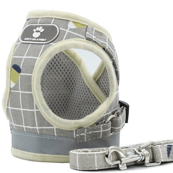 HKM-6980413 Adjustable Reflective Cat and Dog Traction Walking Rope - Multiple Colors and Sizes Available