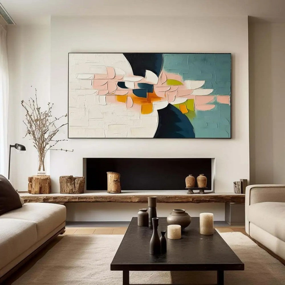 HKM-698067 Handmade 3D Oil Painting Canvas Wall Art - Modern Floral Abstract for Home Decor