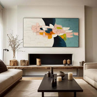 HKM-698067 Handmade 3D Oil Painting Canvas Wall Art - Modern Floral Abstract for Home Decor