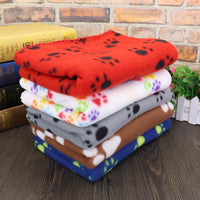 HKM-6981437 Soft Fleece Pet Blanket with Paw Print Design - Ideal for Warmth and Comfort