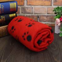 HKM-6981437 Soft Fleece Pet Blanket with Paw Print Design - Ideal for Warmth and Comfort