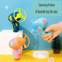 HKM-6982077 Interactive Spinning Frisbee Toy for Cats – Fun Indoor Play for Your Feline Friend