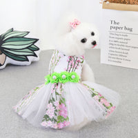 HKM-6982205 Multi-Leaf Pink Dog Dress for Weddings and Special Occasions in Various Sizes