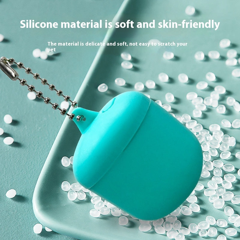 HKM-6982589 Pet Night Safety Light Pendant - Anti-Lost Dog Tag in Lake Blue or Orange, USB Rechargeable Silicone §ܧݧð§é§î