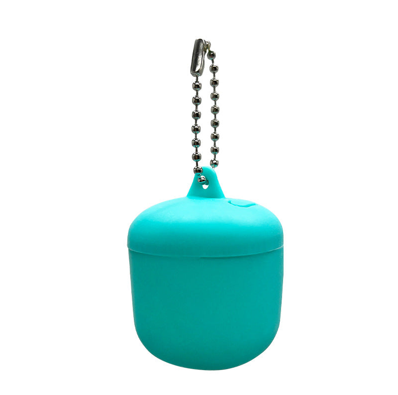 HKM-6982589 Pet Night Safety Light Pendant - Anti-Lost Dog Tag in Lake Blue or Orange, USB Rechargeable Silicone §ܧݧð§é§î