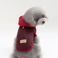 HKM-6982973 Hooded Snowflake Pet Clothing for Dogs - Casual Cotton Two-Legged Design