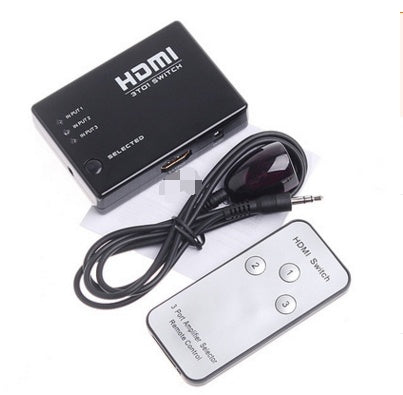 HKM-698323 3-Port HDMI Switcher Splitter with Remote Control for 1080P HD Video & Audio Output
