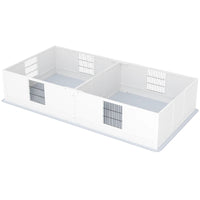 HKM-6984253 Adjustable Two-Room Dog Whelping Box with Washable Pee Pad for Large Breeds