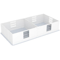 HKM-6984253 Adjustable Two-Room Dog Whelping Box with Washable Pee Pad for Large Breeds