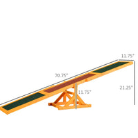 HKM-6985405 Wooden Dog Agility Seesaw for Training and Exercise, Weather-Resistant, 71 Inches Long