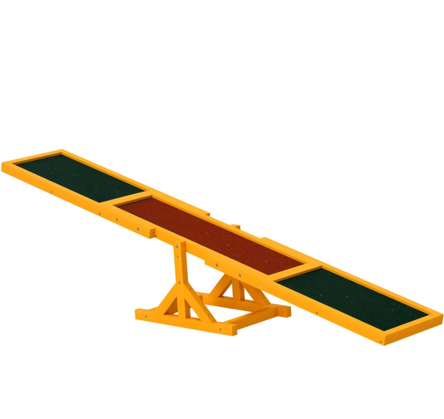 HKM-6985405 Wooden Dog Agility Seesaw for Training and Exercise, Weather-Resistant, 71 Inches Long