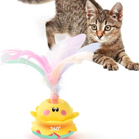 HKM-698579 Interactive Automatic Cat Toy with Rotating LED Light and Rechargeable Battery