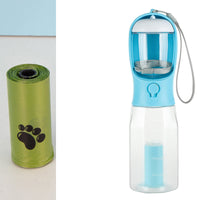 HKM-6986429 3-in-1 Portable Water Bottle & Food Feeder with Poop Dispenser for Pets - Leak-Proof, Convenient, and Compact Design
