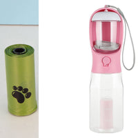 HKM-6986429 3-in-1 Portable Water Bottle & Food Feeder with Poop Dispenser for Pets - Leak-Proof, Convenient, and Compact Design