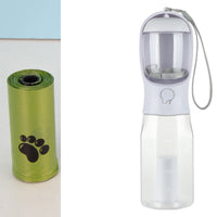 HKM-6986429 3-in-1 Portable Water Bottle & Food Feeder with Poop Dispenser for Pets - Leak-Proof, Convenient, and Compact Design