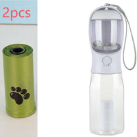 HKM-6986429 3-in-1 Portable Water Bottle & Food Feeder with Poop Dispenser for Pets - Leak-Proof, Convenient, and Compact Design