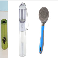 HKM-6986429 3-in-1 Portable Water Bottle & Food Feeder with Poop Dispenser for Pets - Leak-Proof, Convenient, and Compact Design