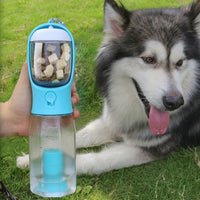 HKM-6986429 3-in-1 Portable Water Bottle & Food Feeder with Poop Dispenser for Pets - Leak-Proof, Convenient, and Compact Design