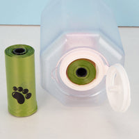 HKM-6986429 3-in-1 Portable Water Bottle & Food Feeder with Poop Dispenser for Pets - Leak-Proof, Convenient, and Compact Design