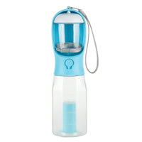 HKM-6986429 3-in-1 Portable Water Bottle & Food Feeder with Poop Dispenser for Pets - Leak-Proof, Convenient, and Compact Design