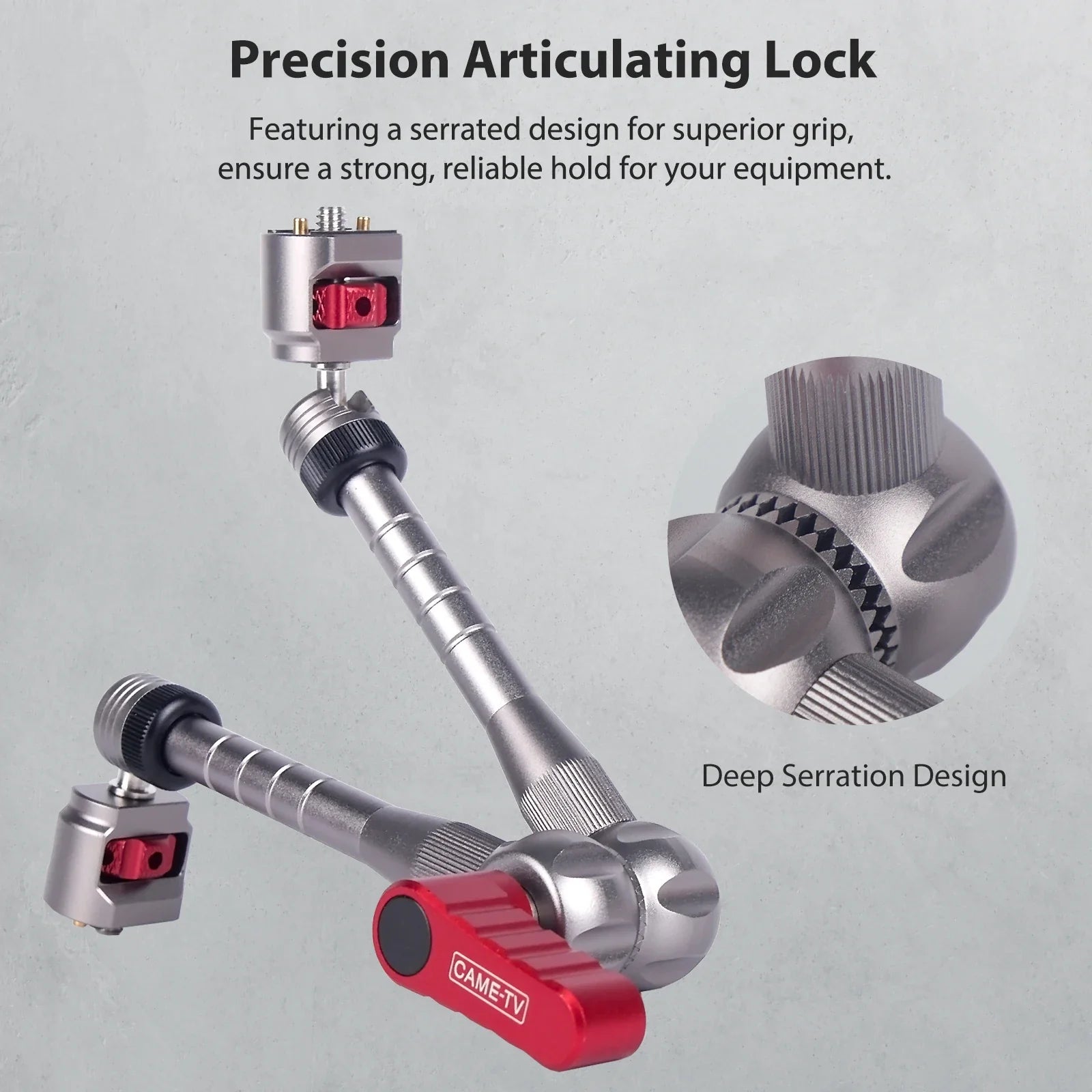HKM-698643 11" Articulating Magic Arm with 1/4" Screw and Retractable Arri Pin for Action Cameras