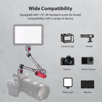 HKM-698643 11" Articulating Magic Arm with 1/4" Screw and Retractable Arri Pin for Action Cameras