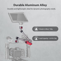 HKM-698643 11" Articulating Magic Arm with 1/4" Screw and Retractable Arri Pin for Action Cameras