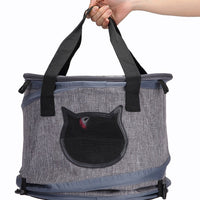 HKM-6986813 Foldable Portable Pet Carrier Bag for Cats and Dogs - Lightweight Travel Bed with Skylight Design