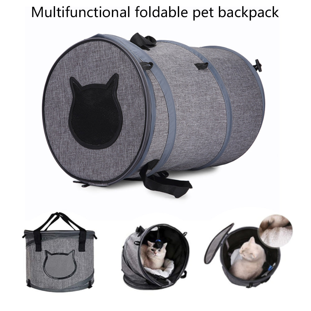 HKM-6986813 Foldable Portable Pet Carrier Bag for Cats and Dogs - Lightweight Travel Bed with Skylight Design