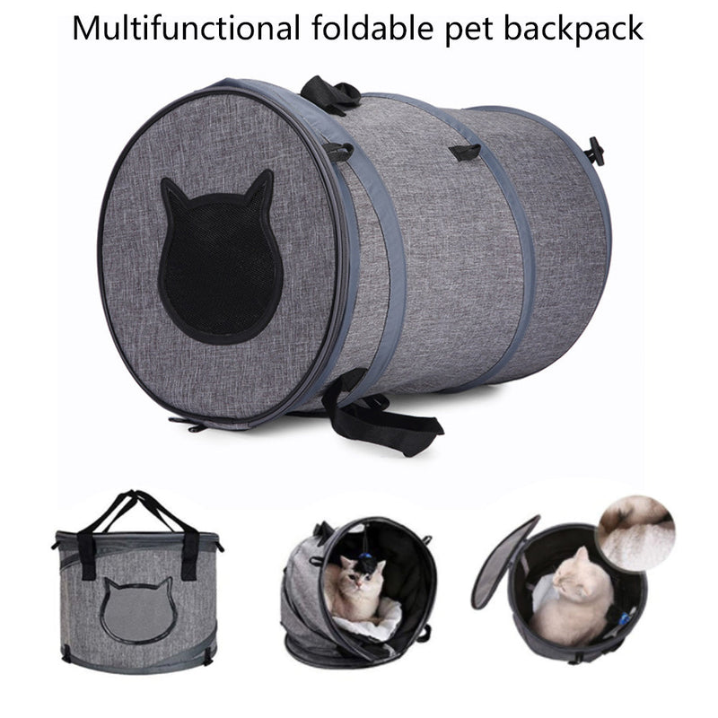 HKM-6986813 Foldable Portable Pet Carrier Bag for Cats and Dogs - Lightweight Travel Bed with Skylight Design