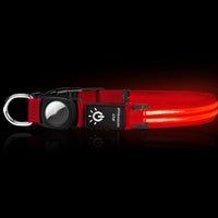 HKM-6988349 Waterproof LED Pet Collar with Luminous Fiber and Color Options for All Seasons