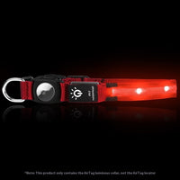 HKM-6988349 Waterproof LED Pet Collar with Luminous Fiber and Color Options for All Seasons