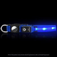 HKM-6988349 Waterproof LED Pet Collar with Luminous Fiber and Color Options for All Seasons