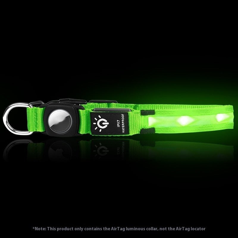 HKM-6988349 Waterproof LED Pet Collar with Luminous Fiber and Color Options for All Seasons