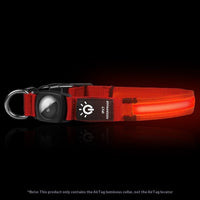 HKM-6988349 Waterproof LED Pet Collar with Luminous Fiber and Color Options for All Seasons