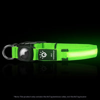 HKM-6988349 Waterproof LED Pet Collar with Luminous Fiber and Color Options for All Seasons