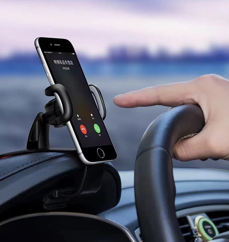 HKM-698835 360-Degree Rotating Car Dashboard Phone Holder – Multi-Function Direct-View Mount