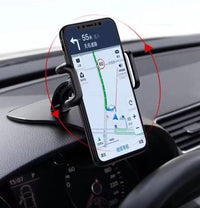 HKM-698835 360-Degree Rotating Car Dashboard Phone Holder – Multi-Function Direct-View Mount
