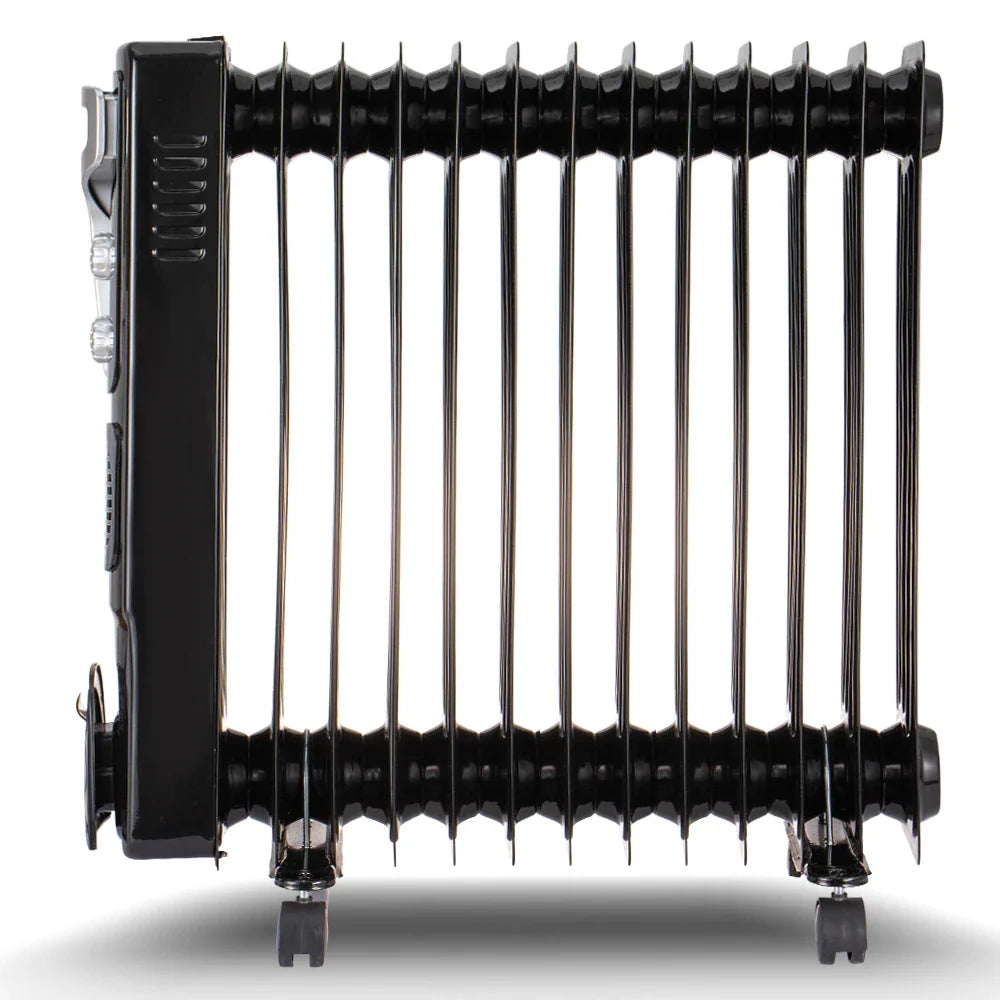 HKM-698899 2900W Oil Filled Radiator Heater with Adjustable Thermostat, Quiet Operation, and Overheat Protection